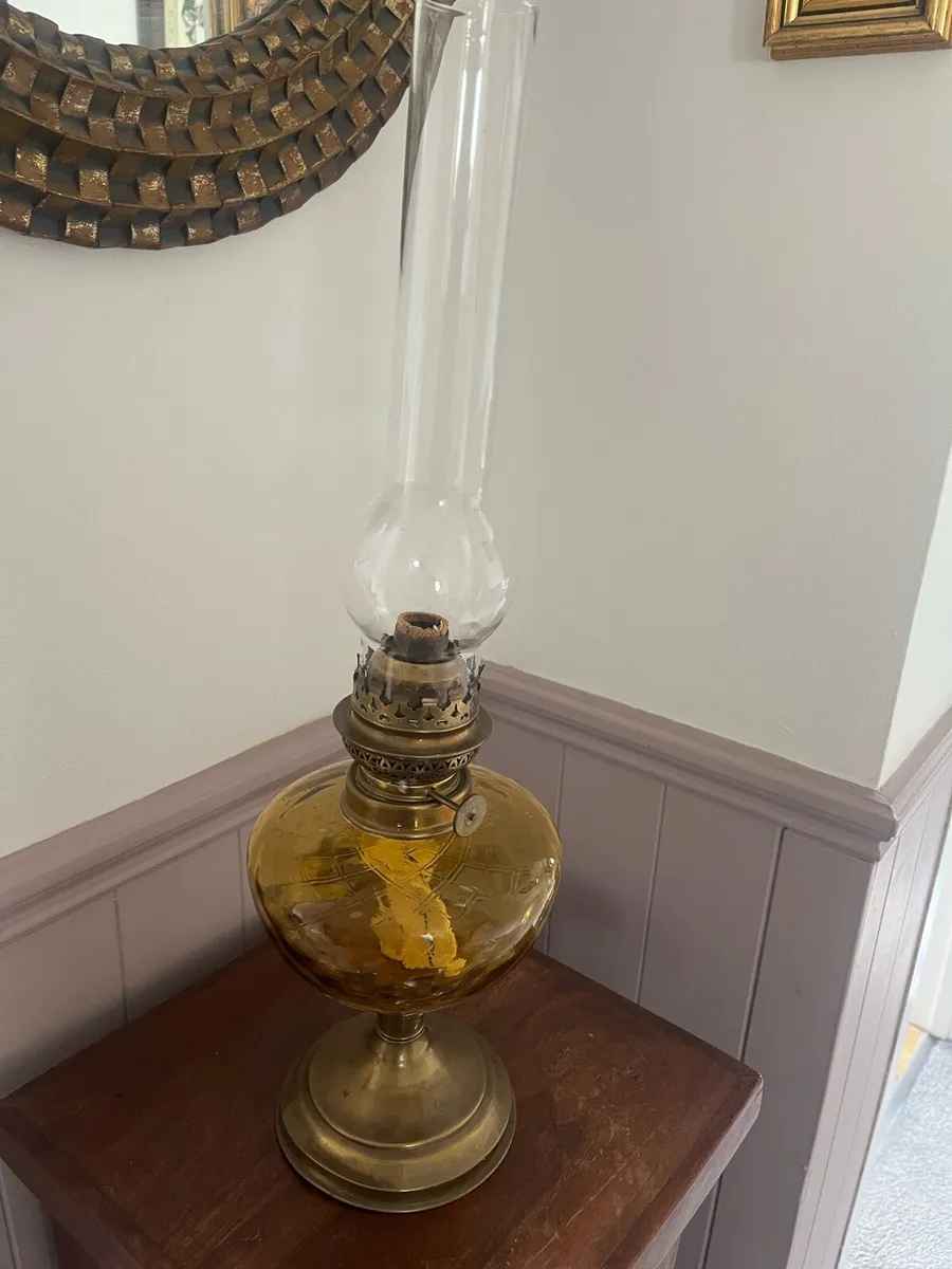 Vintage French Oil Lamp - Image 1