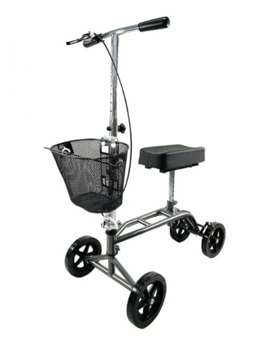 Folding Kneeling Quad Roller Walker/scooter - Image 1