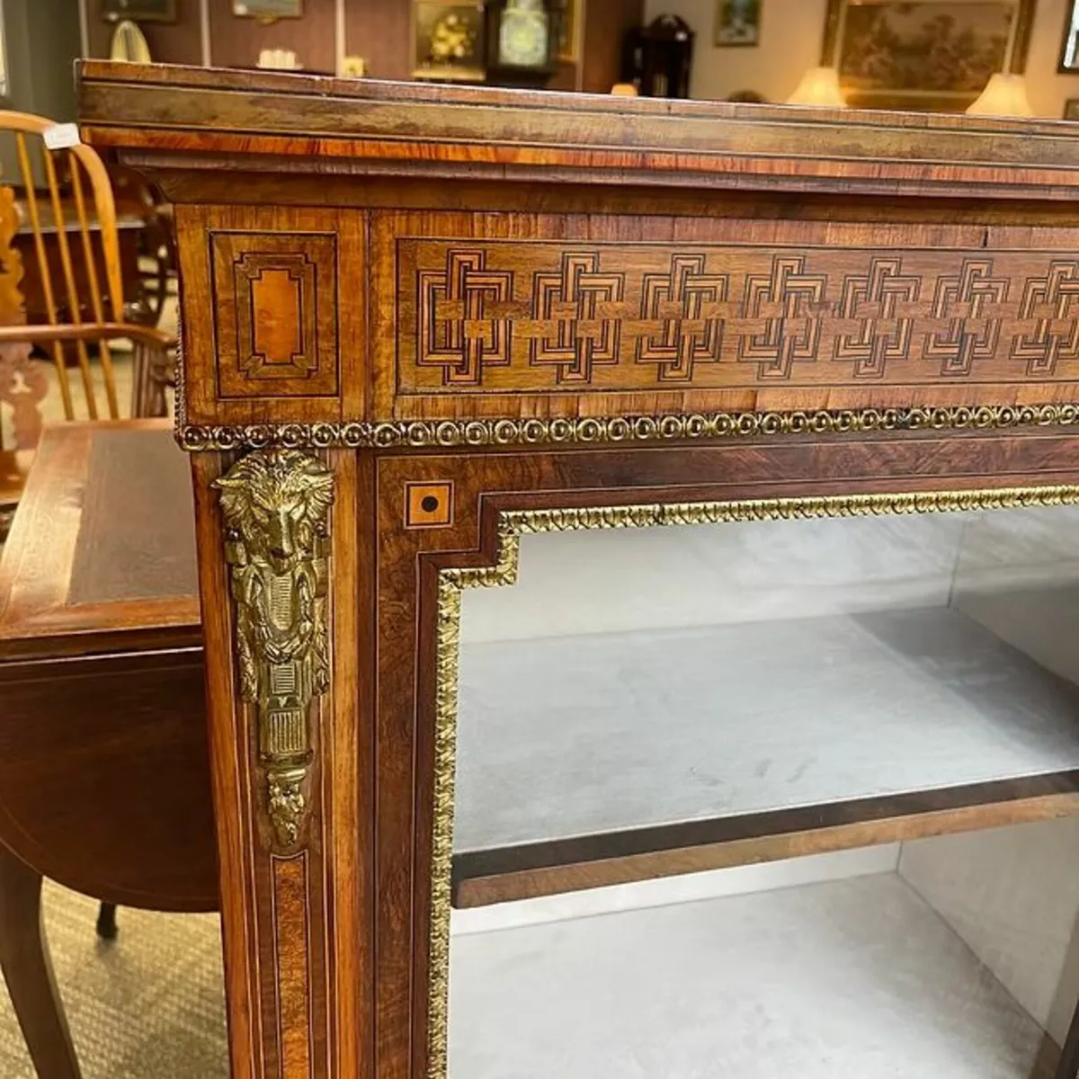 Victorian pier display credenza cabinet, C. 1800-1 - Image 2