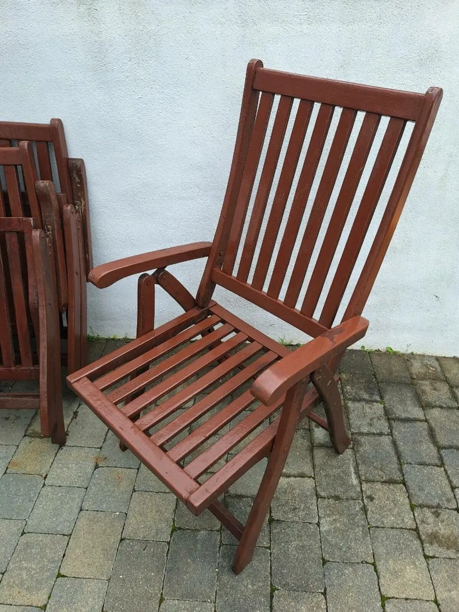 Teak wooden chairs - Image 1