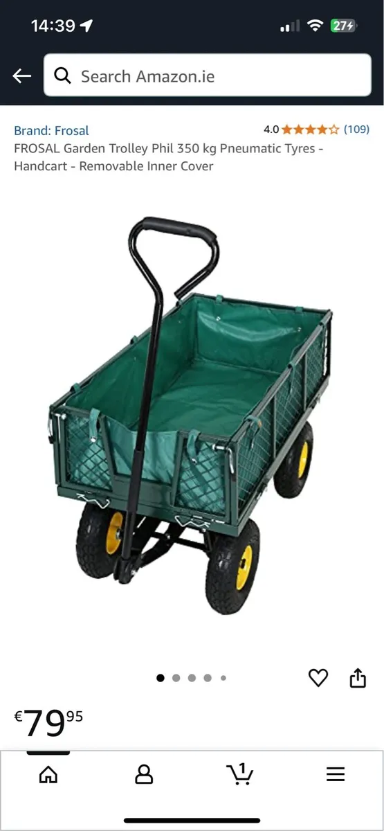 FROSAL Garden Trolley Phil 350kg weight limit - Image 1