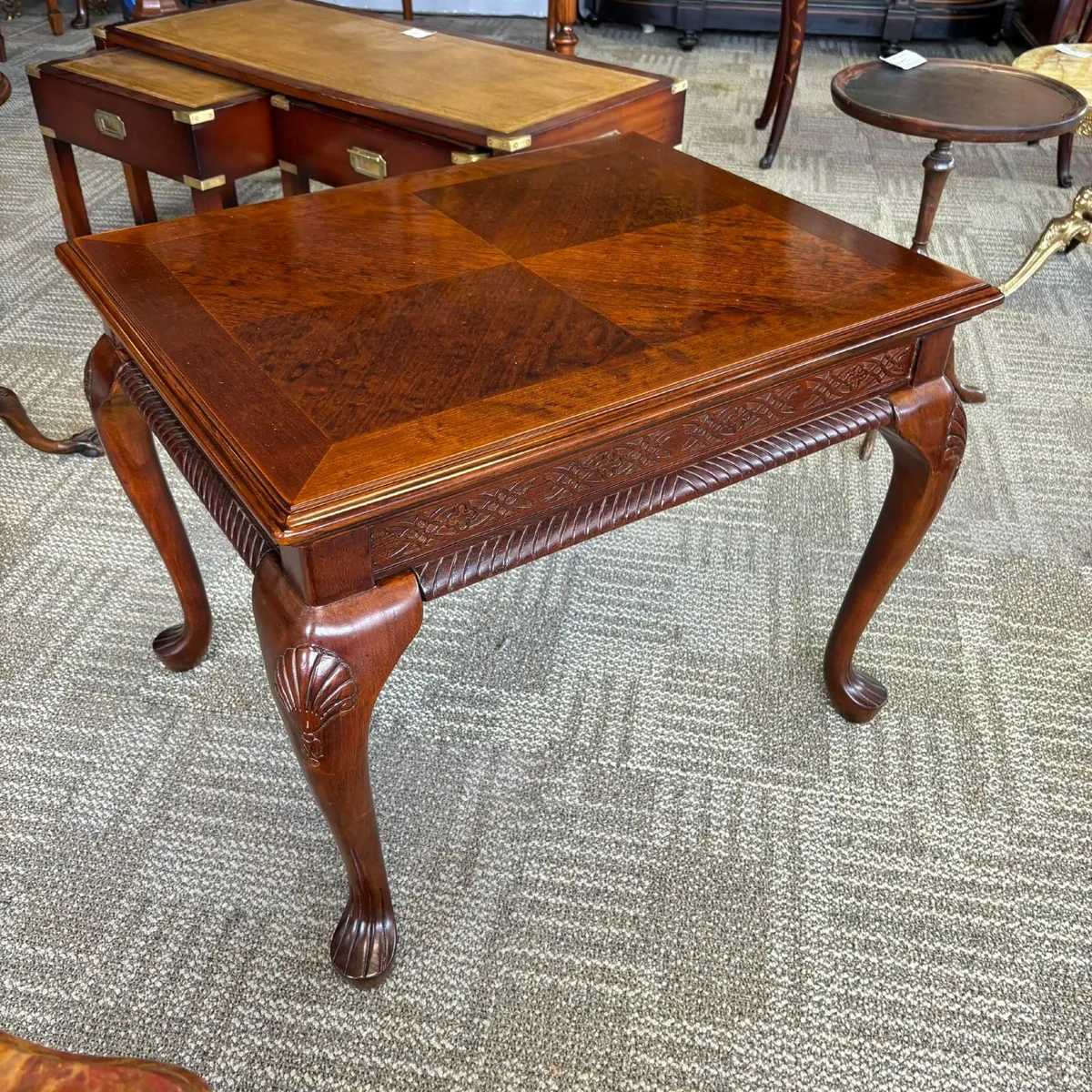 Beautiful mahogany detailed edge coffee table. Ref - Image 4