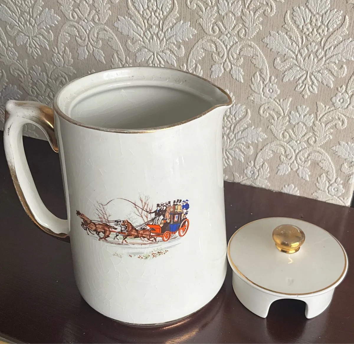 Vintage Carrigaline Jug with Lid. Marked - Image 4
