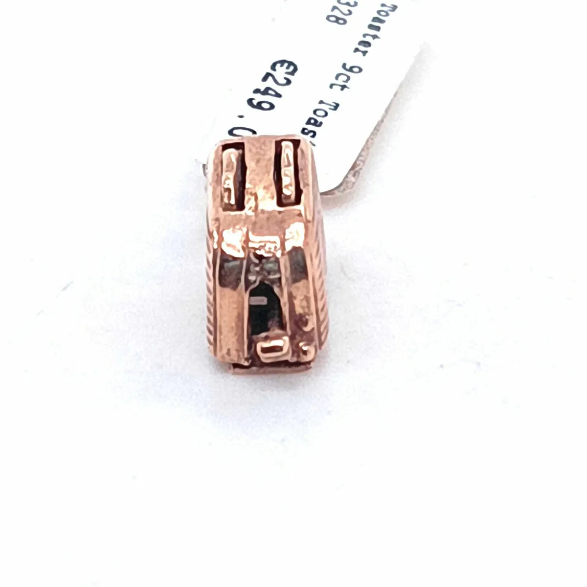 Vintage 9k Rose Gold Toaster Charm Pendant - Image 4