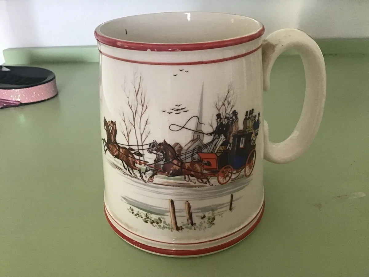 Vintage GIBSONS Staffordshire England Tankard - Image 1