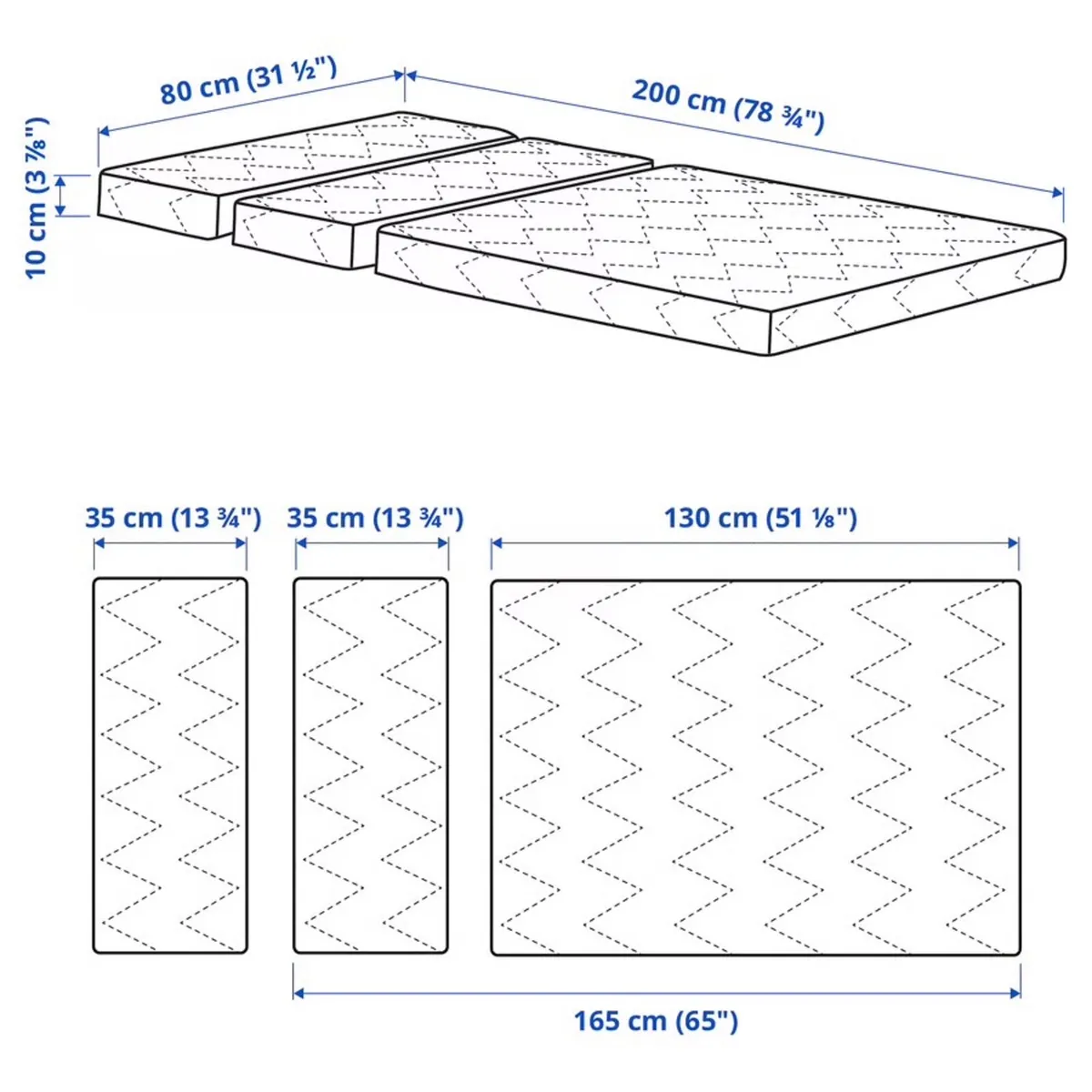 Extendable bed frame + slatted bed base + mattress - Image 3