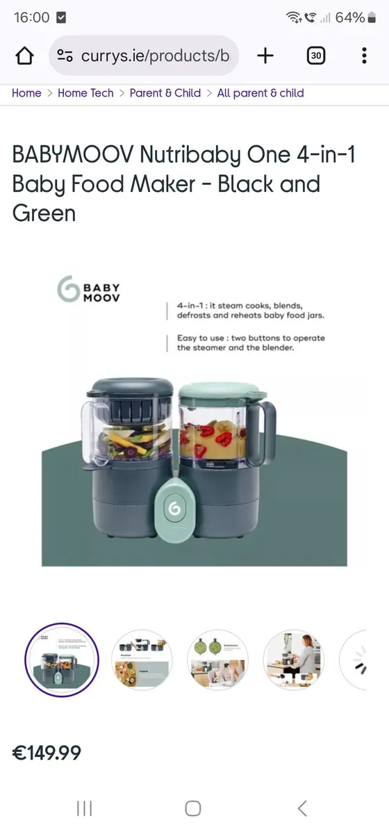 BABYMOOV Nutribaby One 4-in-1 Baby Food Maker - Image 4