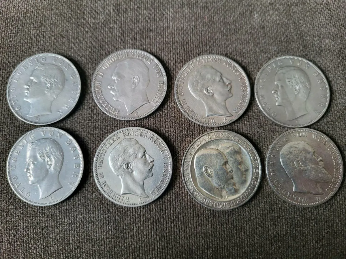 3 marks silver coins - Image 1