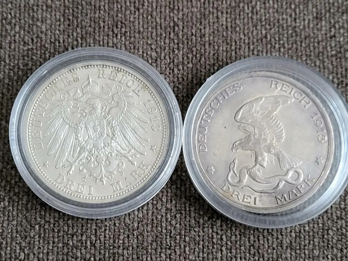 3 marks silver coins - Image 4