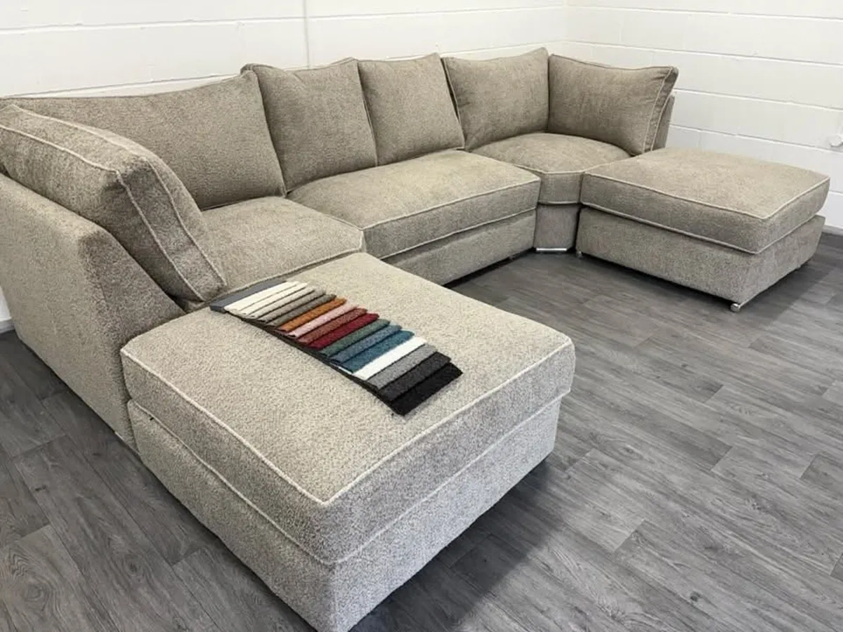Ushape Scatter and Fullback Cushions Sofa - Image 2