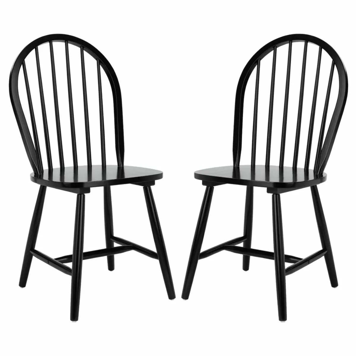 Black Dining Chairs-NEW x 8 - Image 1