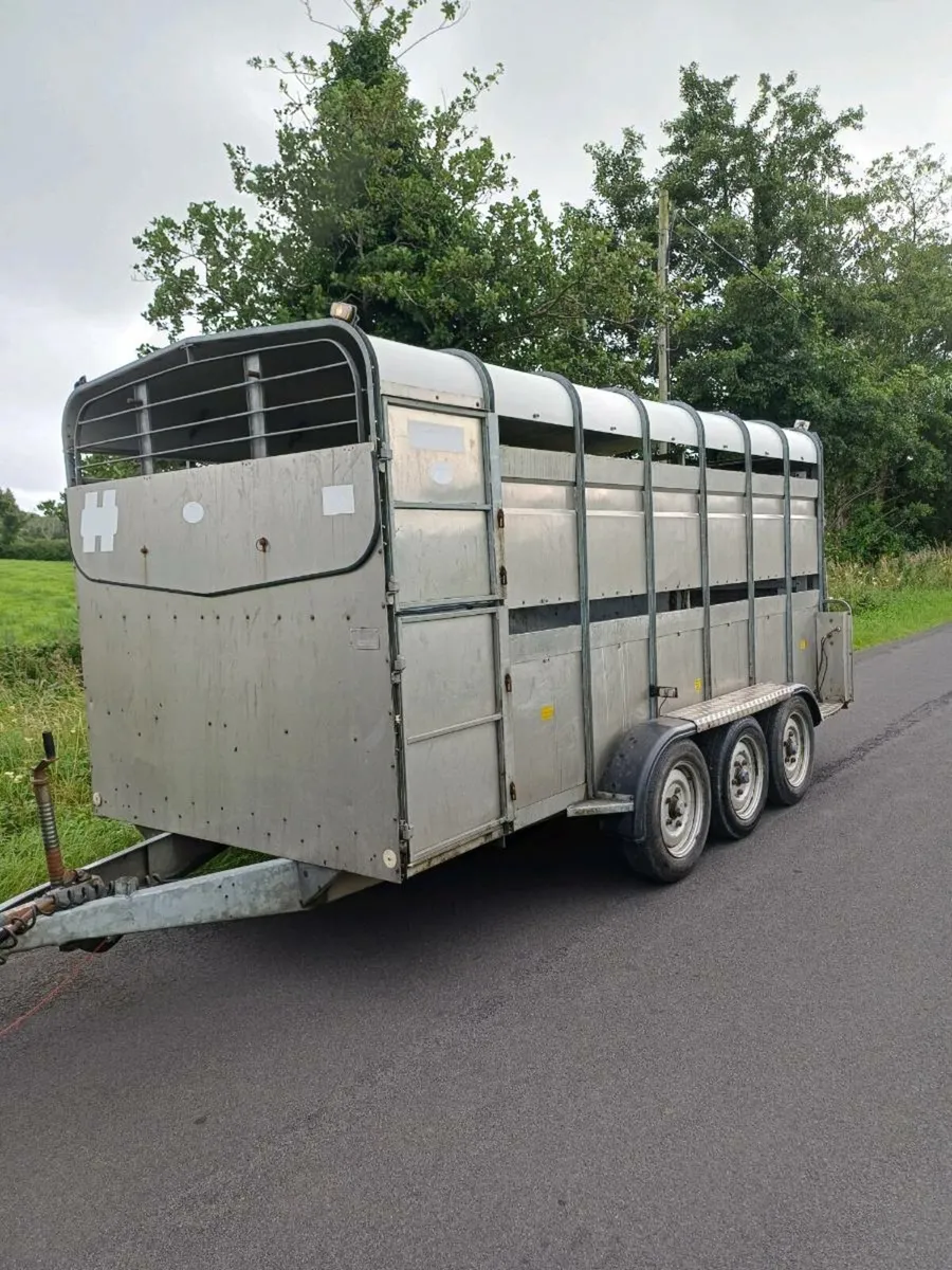 HUDSON 14FT.  3 axle , CATTLE TRAILER - Image 1