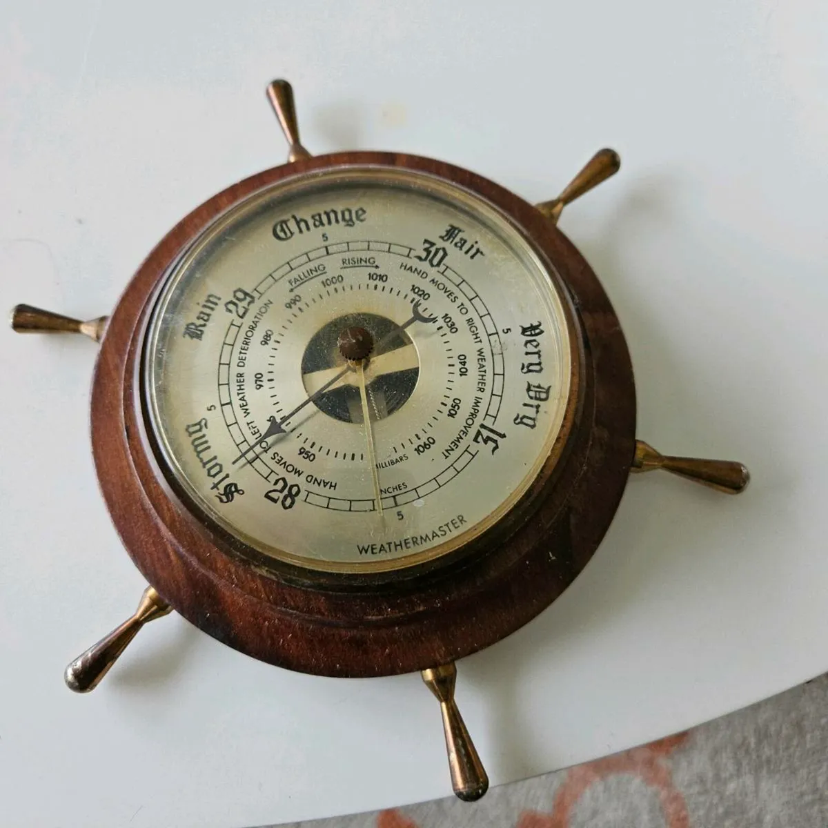 Ships wheel barometer - Image 1