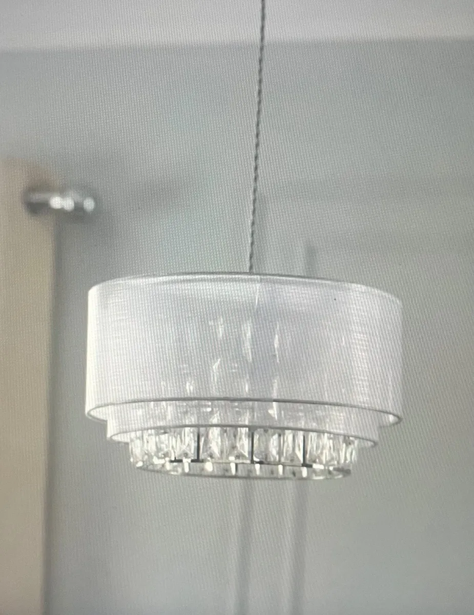 Lamp Shade Clear/ Chrome - Image 2