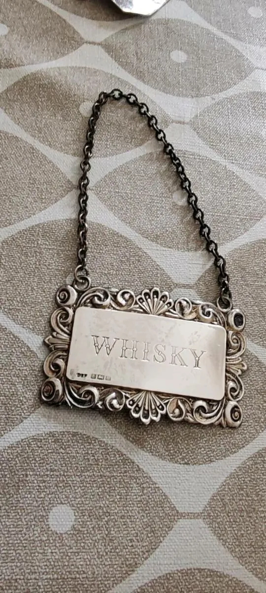 Vintage silver decanter label - Image 3