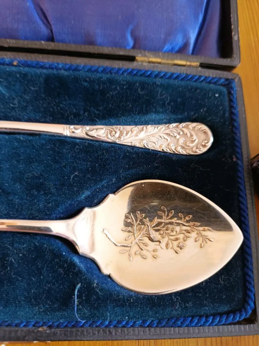Pair  of Antique  Jam/ Preserve Spoons - Image 3