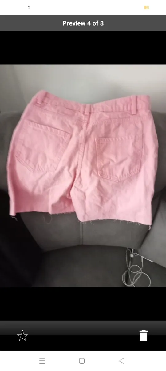 New pink denim shorts size 8 - Image 2