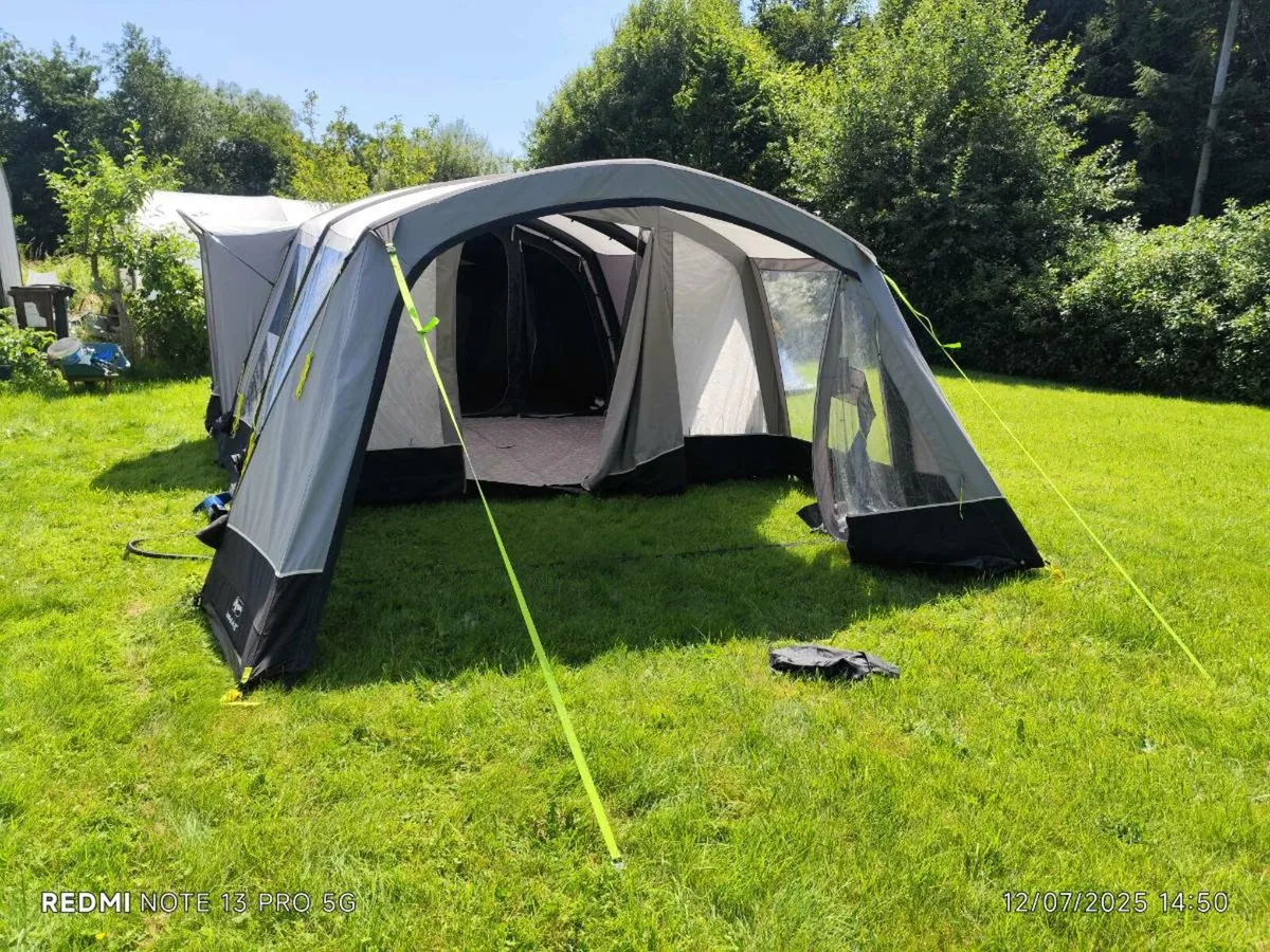 Heavy Duty Family Sized Air Tent - Kampa Croyde 6T - Image 2