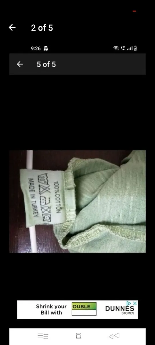 Avoca Green 100 % cotton top. - Image 2