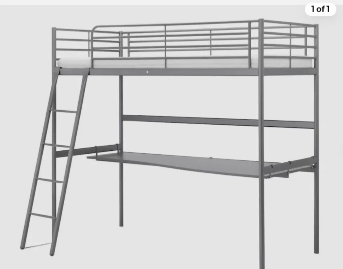 Bunk bed with desk