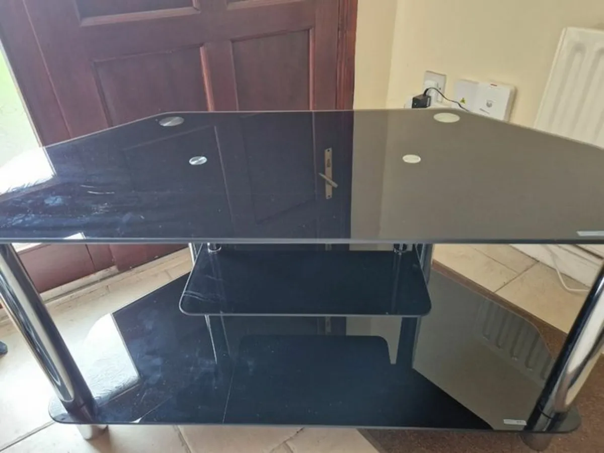 TV Table Stand, 3 tiers with  middle shelf - Image 1