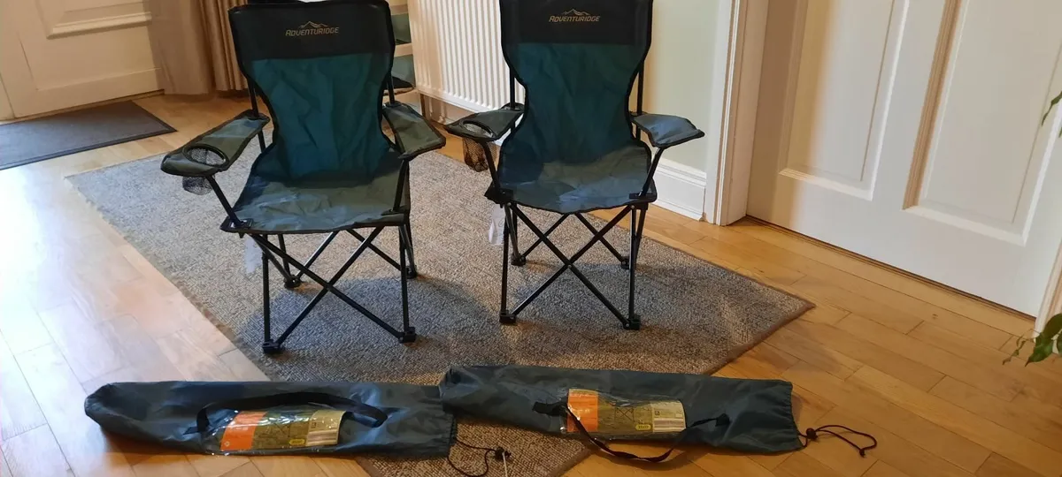 2 kids camping chairs- as new - Image 1