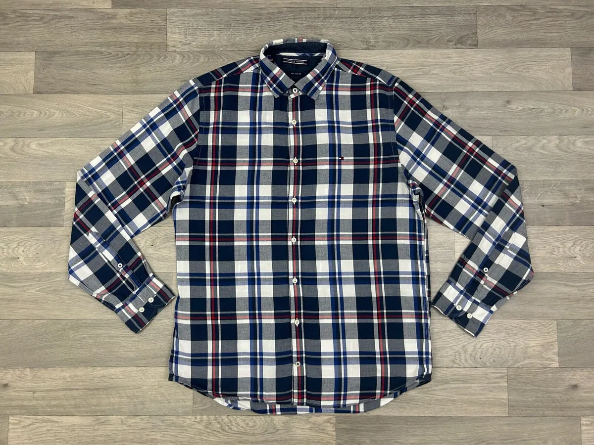 Tommy Hilfiger Button Down Check Shirt Mens Large - Image 1