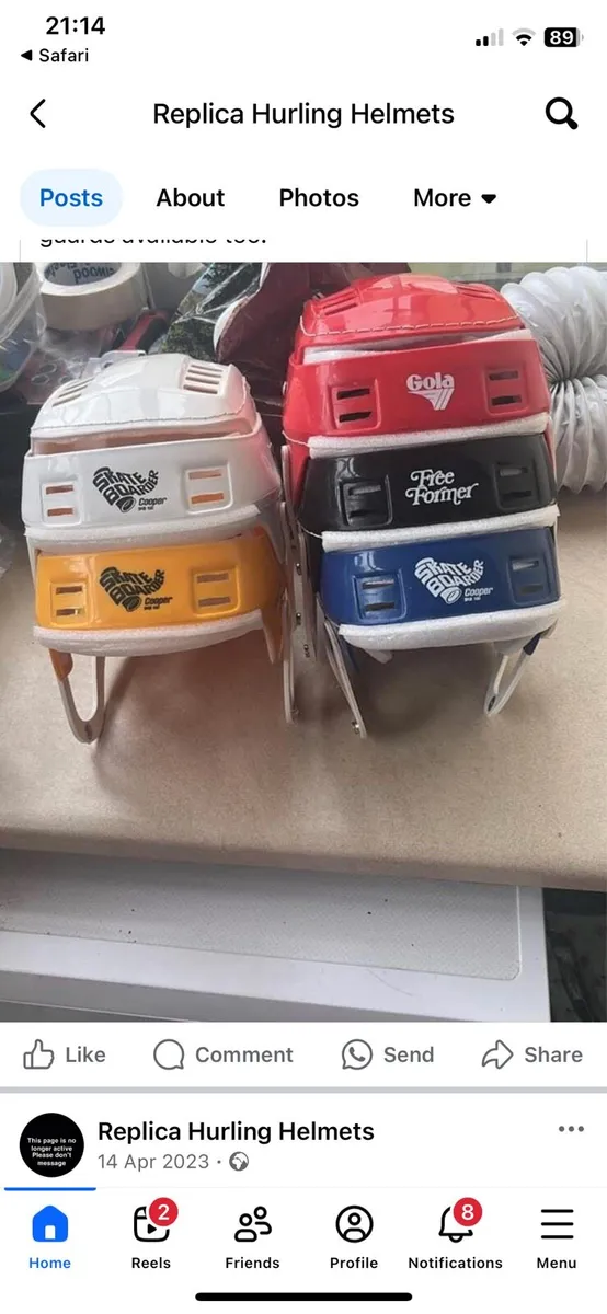 🚨 WANTED 🚨 old hurling helmet replicas - Image 1