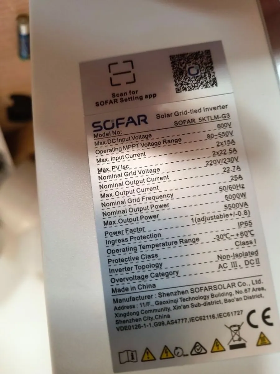 Solar String Inverter, Sofar 5KTLM-G3 - Image 4