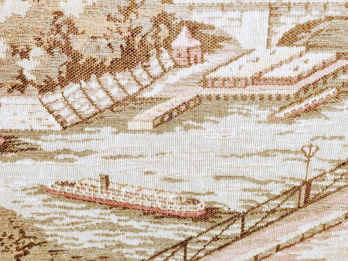 17TH CENTURY SCENE, Huge Oak Wall Tapestry ! - Image 2