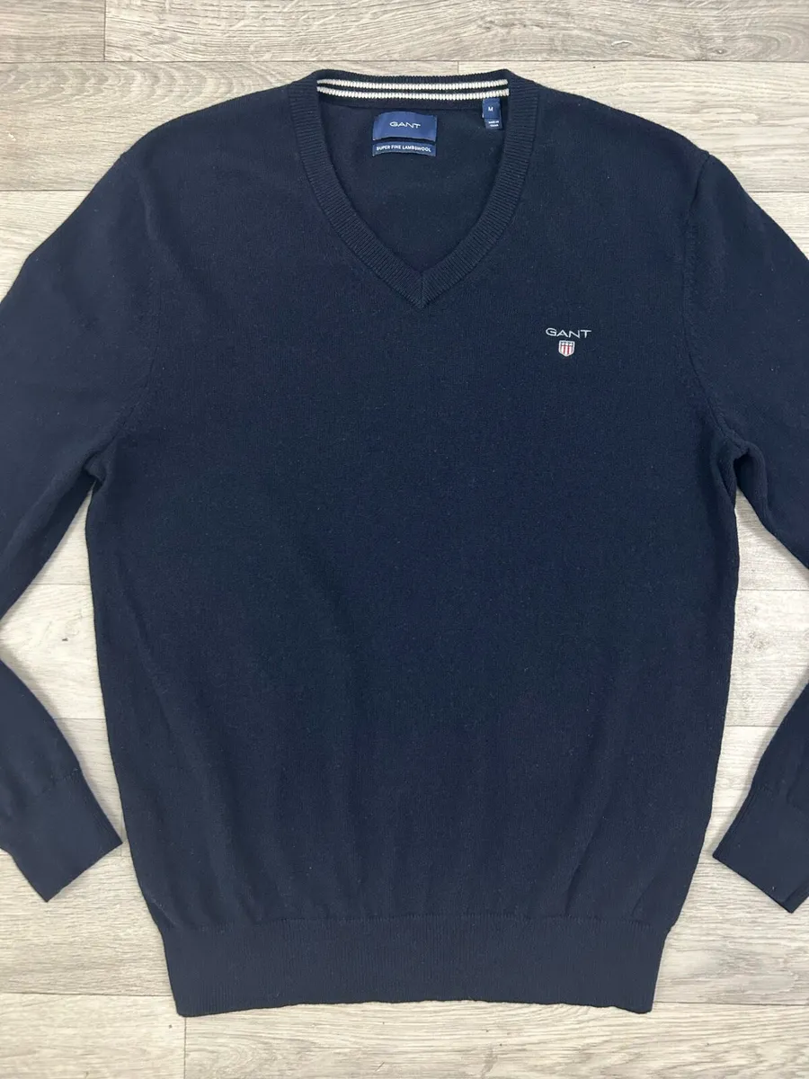 Gant Super Fine Lambswool Jumper Mens Medium - Image 2
