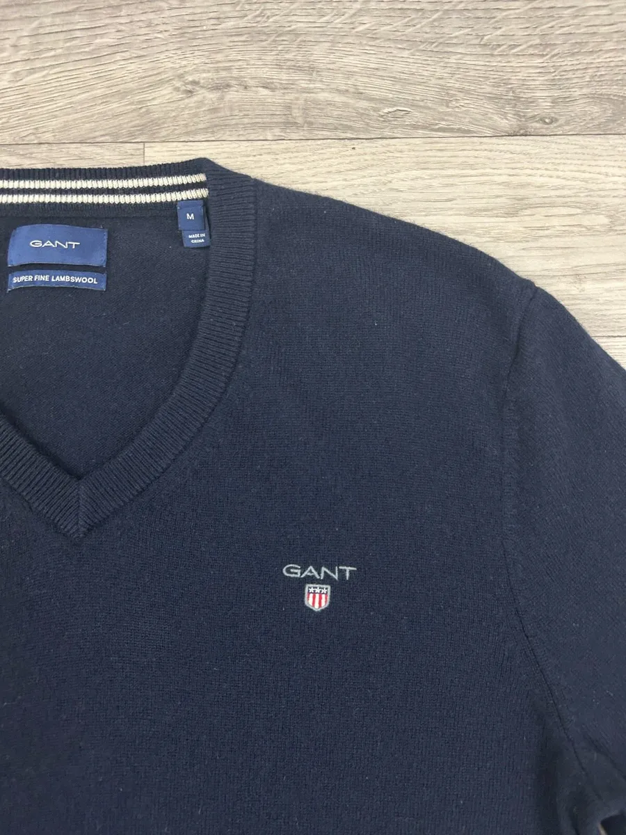 Gant Super Fine Lambswool Jumper Mens Medium - Image 3