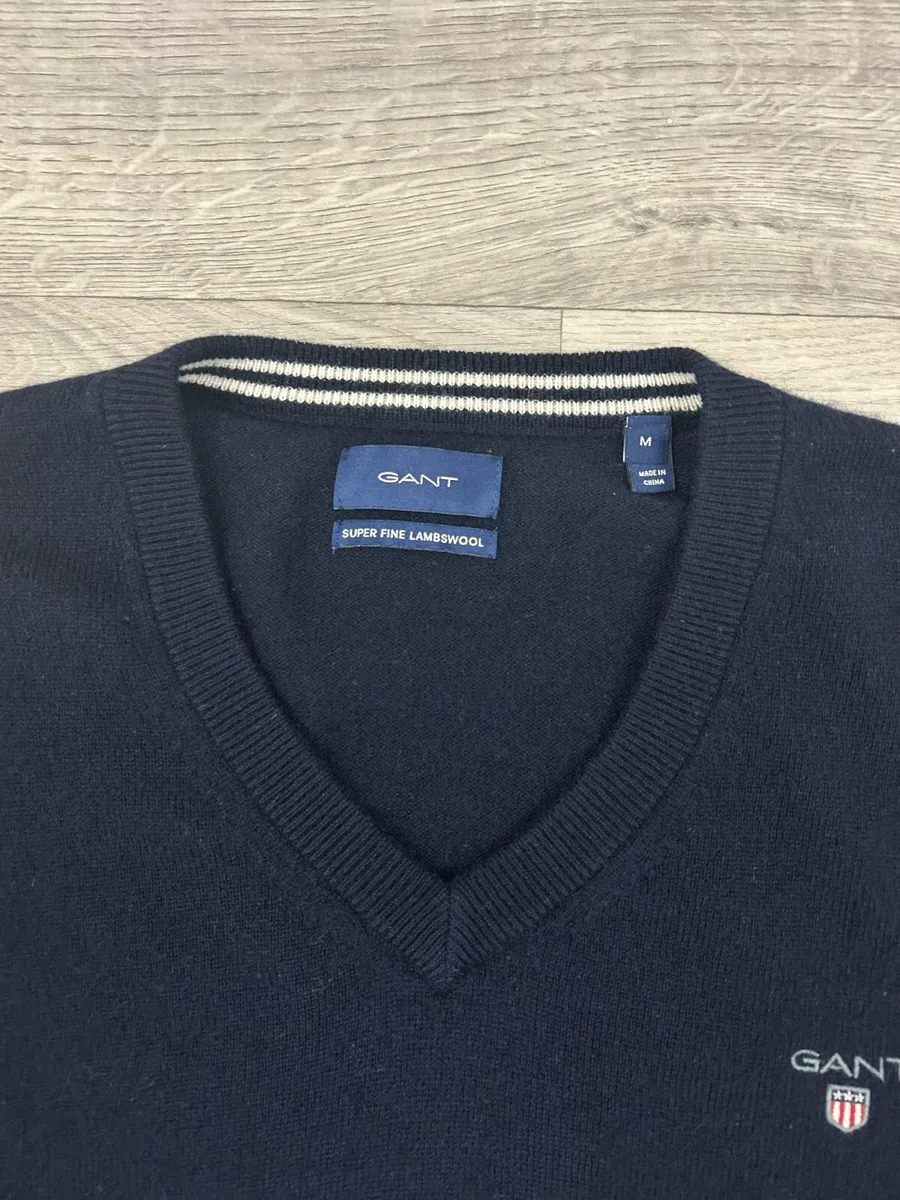 Gant Super Fine Lambswool Jumper Mens Medium - Image 4