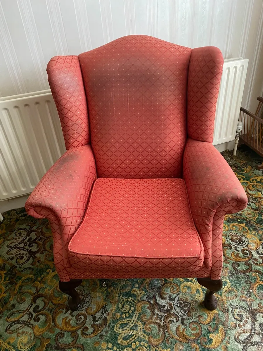 High-Back Wing Armchair - Image 1