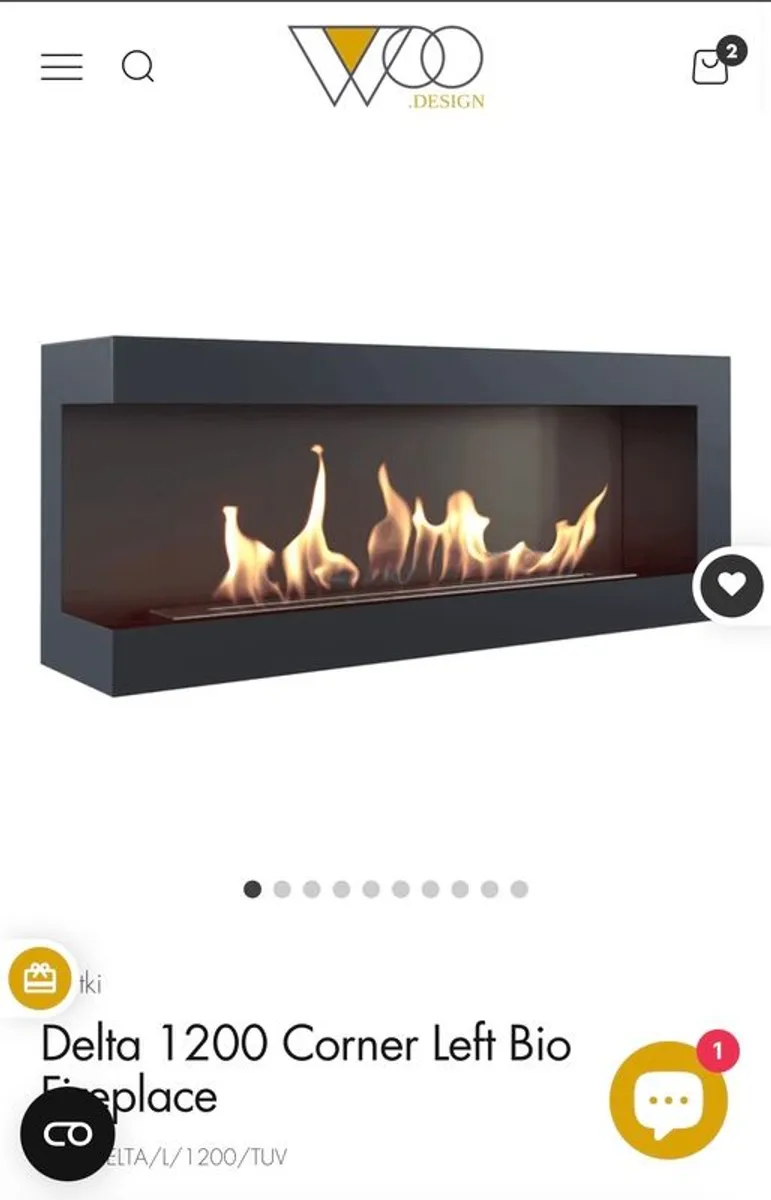 Left sided bioethanol fire - Image 1
