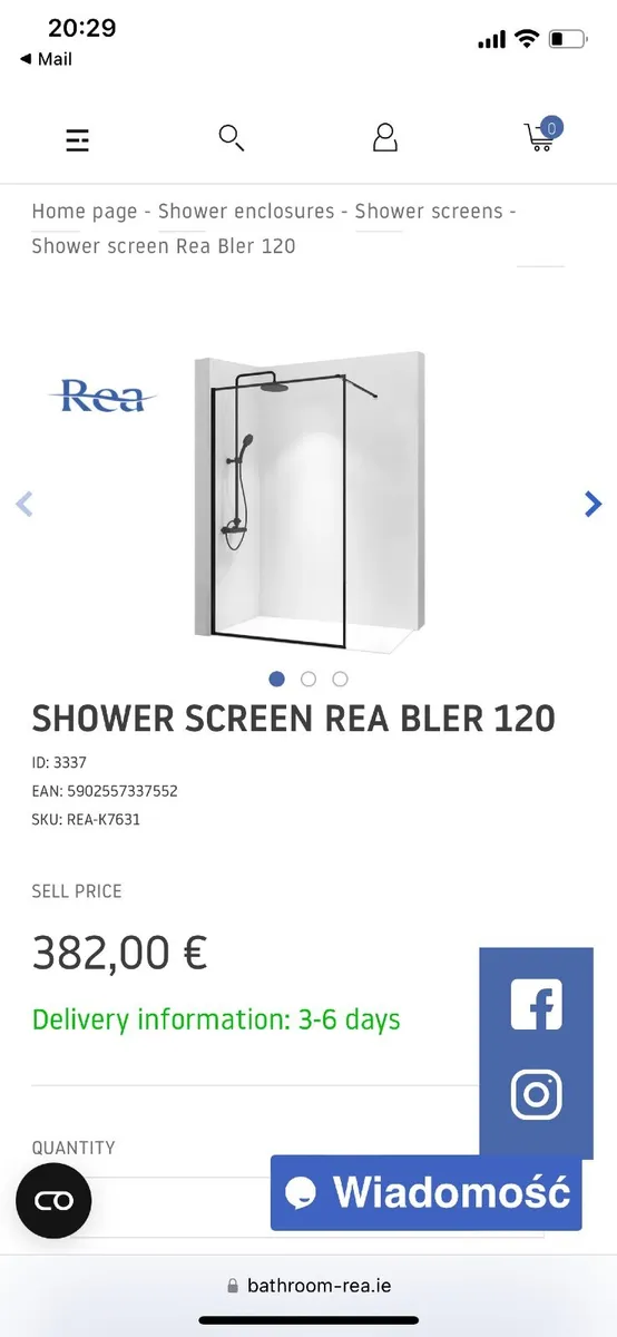 Shower screen 1000 and 1200 - Image 2