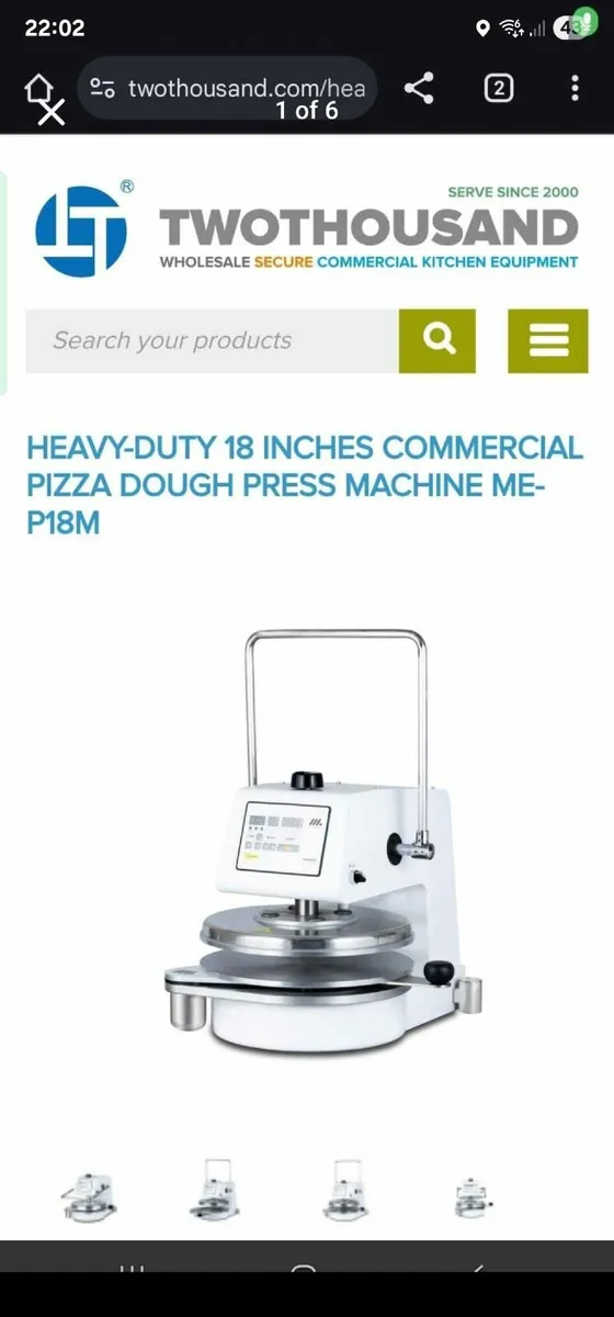 pizza, naan, tortilla press machine - Image 1