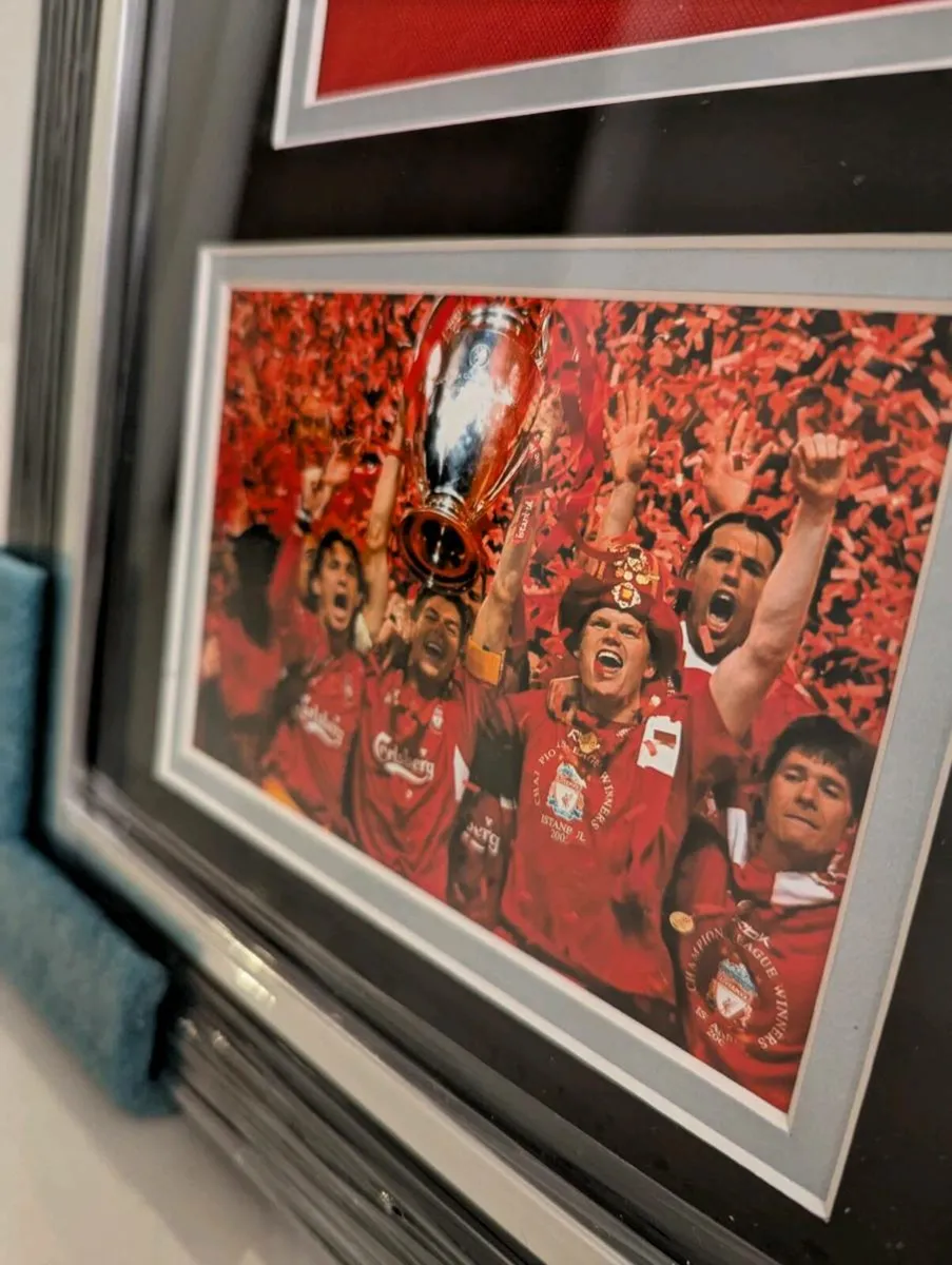 Liverpool Champions League 2005 jersey signed by 3 - Image 4