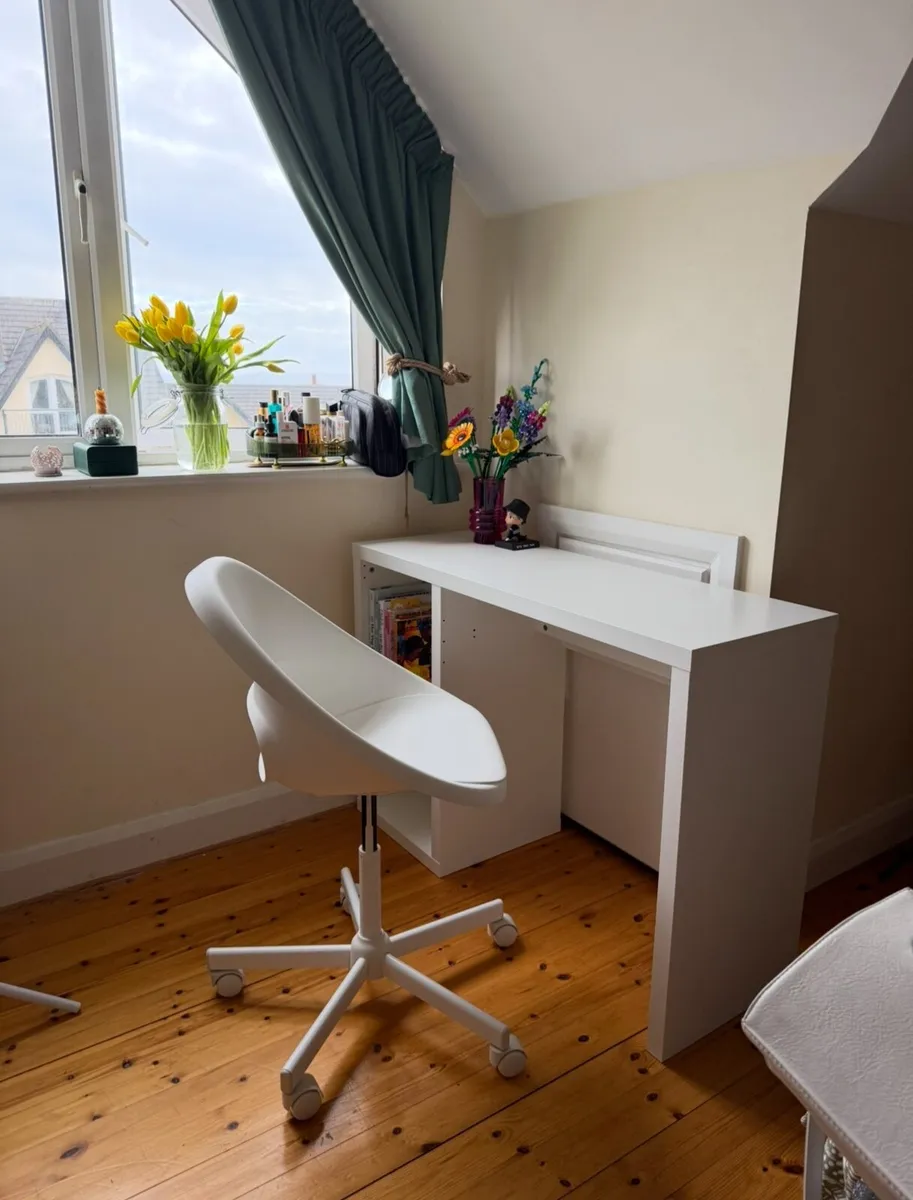 Ikea Desk and Swivel Chair - Image 1