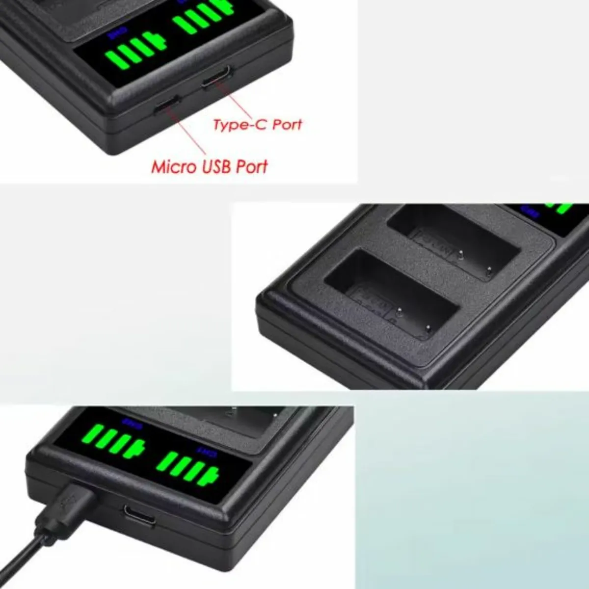 LPE17 LP-E17 LP E17 Dual USB LED Charger for Canon - Image 3