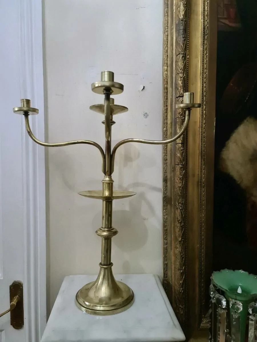 Antique Ecclesiastical Church candelabra - Image 1
