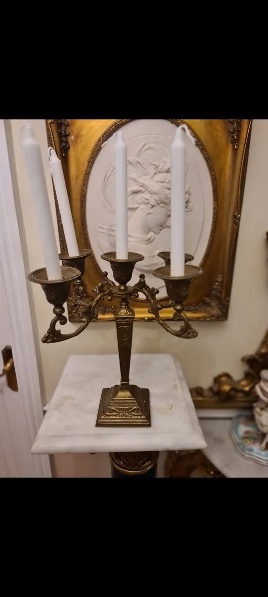 Vintage brass candleabra - Image 1