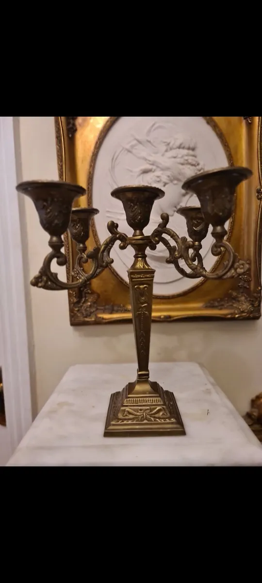 Vintage brass candleabra - Image 2