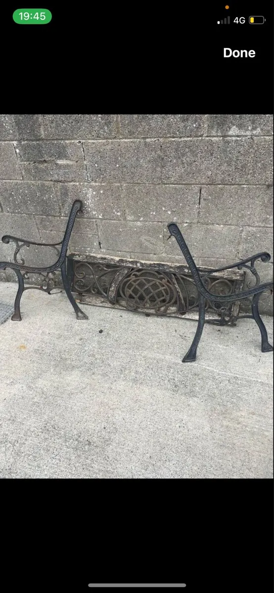 Cast iron bench ends