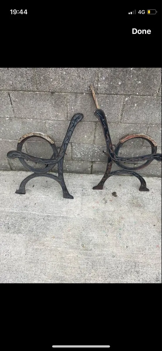 Cast iron bench ends heavy!