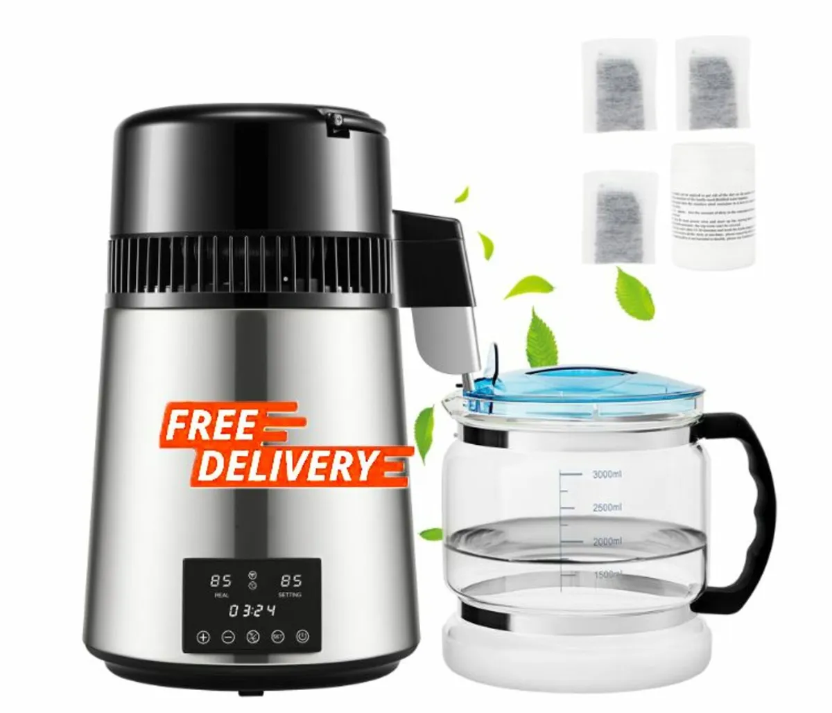 1 L/H, 4L Distilled Water Maker w/ 0-99 H Timing - Image 1
