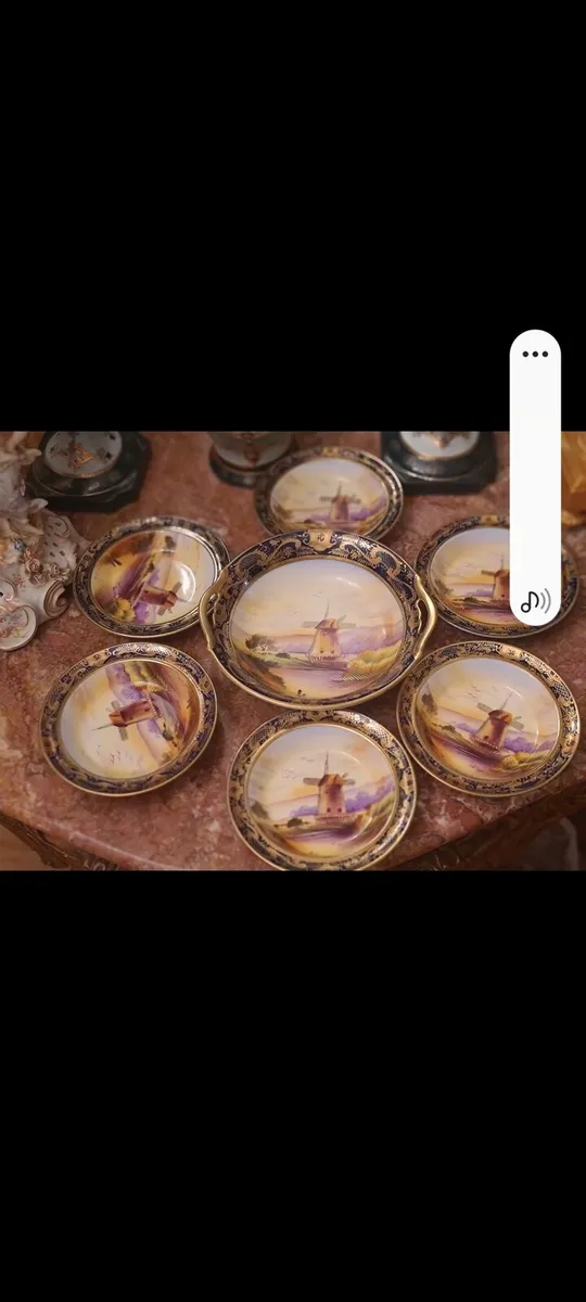 Antique Japanese desert service - Image 2