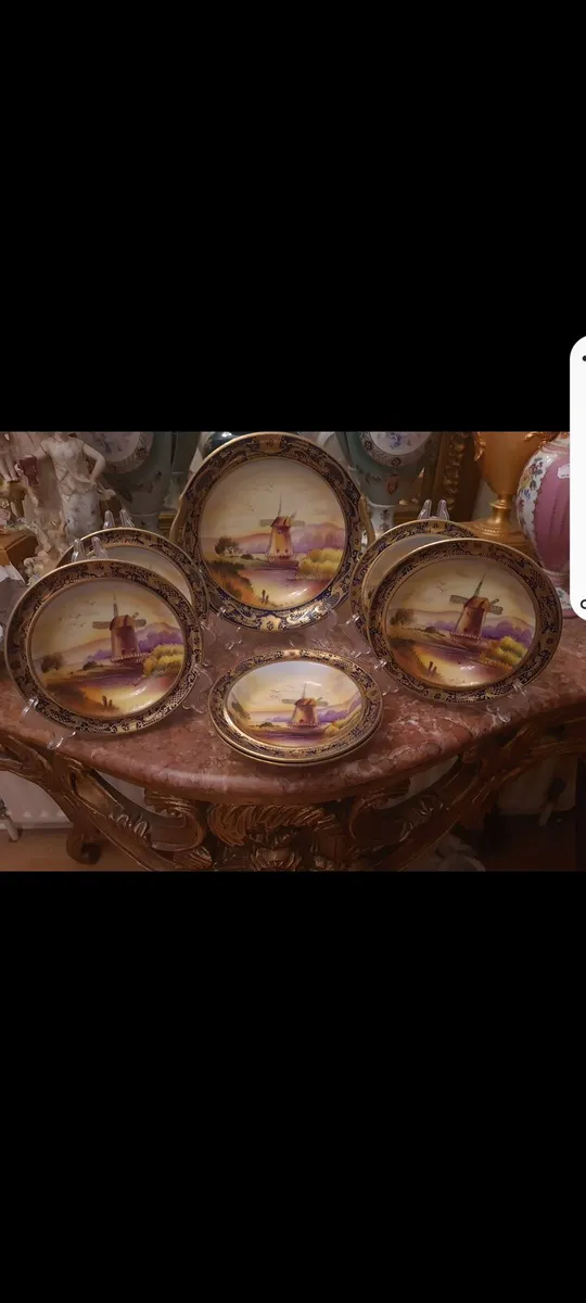 Antique Japanese desert service - Image 3