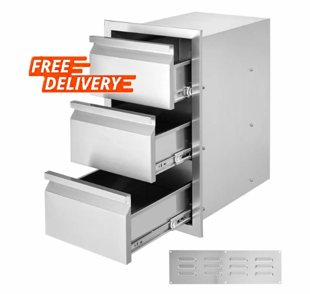 201 Stainless Steel Triple Access Drawer BBQ - Image 1
