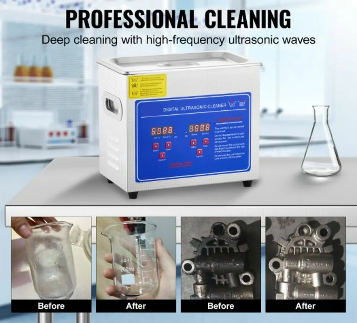 3L Ultrasonic Cleaner Machine Stainless Steel - Image 4